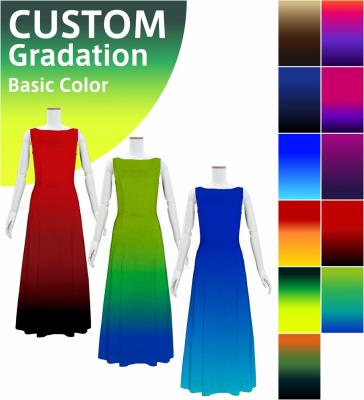 [Gradation]Custom Long Slit Dress with Velvet/ Basic Gradation / JC56-gradation-B