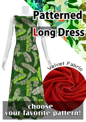 Custom Boat Neck Long Velvet Dress / JC56-pattern