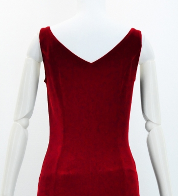 Custom Boat Neck Long Velvet Dress / JC56-pattern