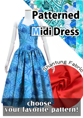 Custom Midi Halterneck Dress / JC57-pattern