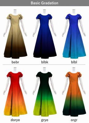 [Gradation]Custom Double Flare Sleeves Long Dress/ Basic Gradation / JC59-gradation-B