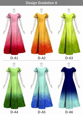 [Gradation]Custom Double Flare Sleeves Long Dress/ Design-Gradation / JC59-gradation-D