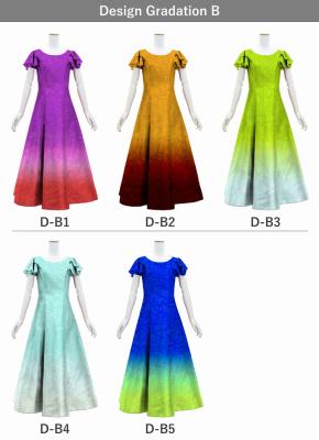 [Gradation]Custom Double Flare Sleeves Long Dress/ Design-Gradation / JC59-gradation-D