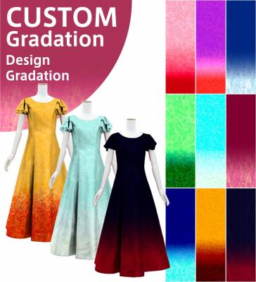 [Gradation]Custom Double Flare Sleeves Long Dress/ Design-Gradation / JC59-gradation-D