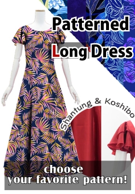 Custom Double Flare Sleeves Long Dress / JC59-pattern