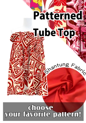 Custom Tube Top Blouse with Shantung / JC61-pattern
