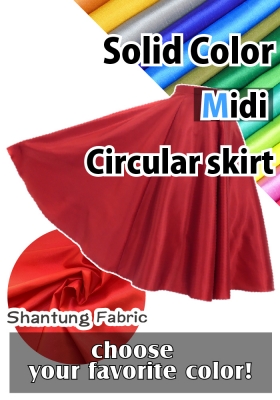 Custom Midi Circular Skirt / JC73-solid