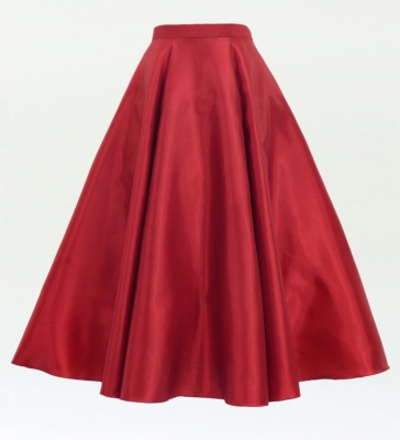 Kids Custom Midi Shantung Circular Skirt / JCp67-pattern