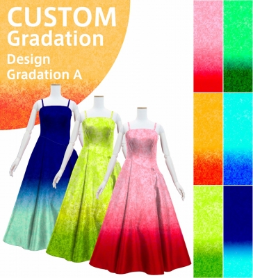 [Gradation] Custom Long Dress with Velvet×Shantung / Design-Gradation / JC76-gradation-D