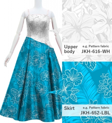 Custom Long Velvet & Shantung Dress  / JC76-mix