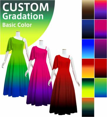 [Gradation]Custom One Shoulder Flare sleeve Long Dress/ Basic Gradation / JC90-gradation-B