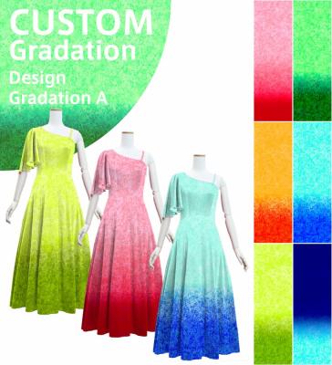 [Gradation]Custom One Shoulder Flare sleeve Long Dress/ Design-Gradation / JC90-gradation-D