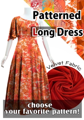 Custom One Shoulder Flare sleeve Long Dress / JC90-pattern