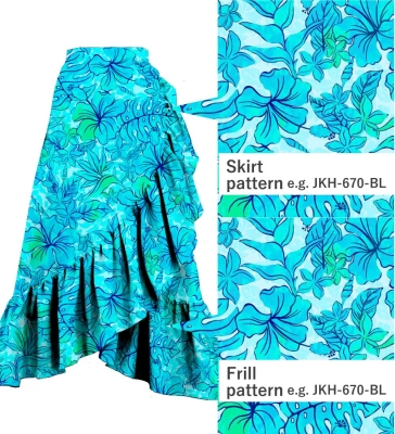 Custom Wrap Skirt / JC93-mix