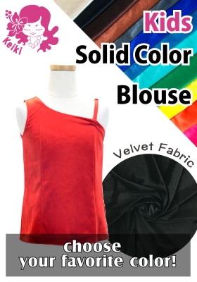Kids Custom One Shoulder Blouse with Velvet / JCp106-solid