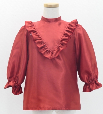 Kids Custom Yoke Frill Blouse with Shantung / JCp110-pattern
