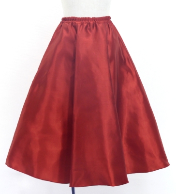 Kids Custom Long Shantung Circular Skirt / JCp116-solid