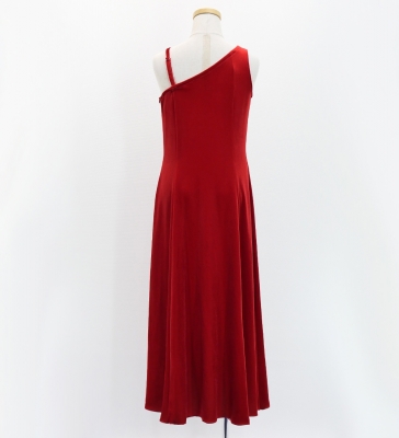 Kids Custom One Shoulder Velvet Dress / JCp11-solid