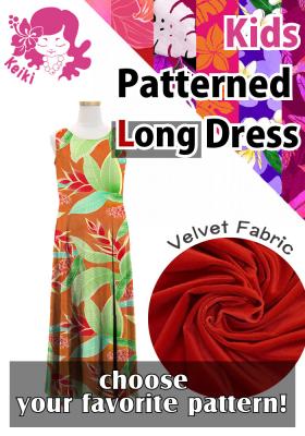 Kids Custom Long Velvet Dress / JCp13-pattern