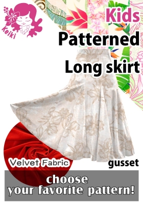 Kids Custom Long gusset skirt with Velvet / JCp133-pattern