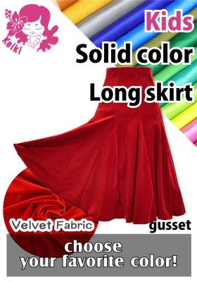Kids Custom Long gusset skirt with Velvet  / JCp133-solid