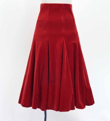Kids Custom Long gusset skirt with Velvet  / JCp133-solid