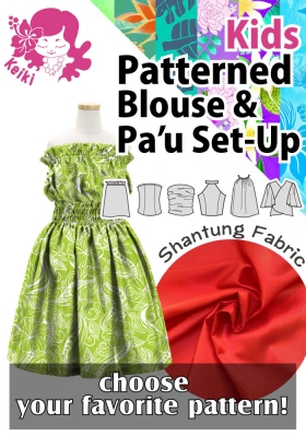 Kids Custom Blouse & Pa'u Set-Up / JCp14-pattern