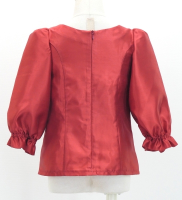 Kids Custom Three-quarter Sleeves Blouse with Shantung / JC148-pattern