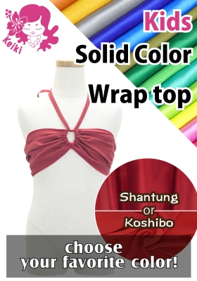 Kids Custom Multi-way Wrap Top with Shantung or Koshibo / JC152-solid