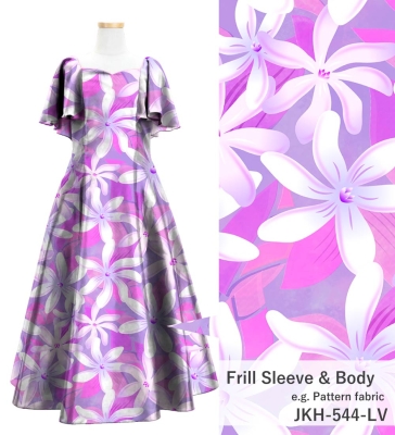 Kids Custom Frill Sleeve Long Dress / JCp23-pattern