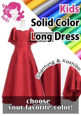 Kids Custom Frill Sleeve Long Dress / JCp23-solid