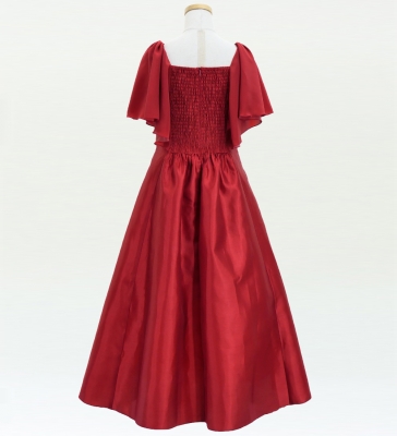 Kids Custom Frill Sleeve Long Dress / JCp23-solid