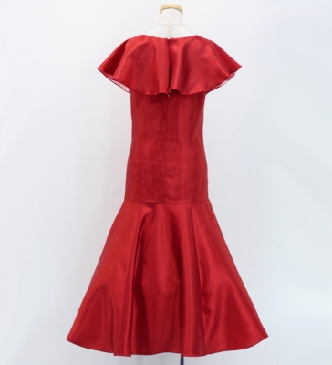 Kids Custom ruffled collar Long Dress / JCp28-pattern