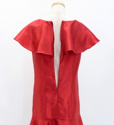 Kids Custom ruffled collar Long Dress / JCp28-pattern