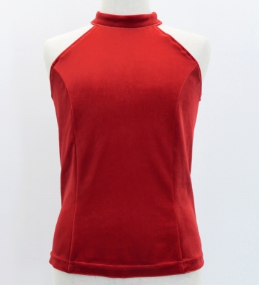 Kids Custom American Armhole Blouse with Velvet / JCp33-solid