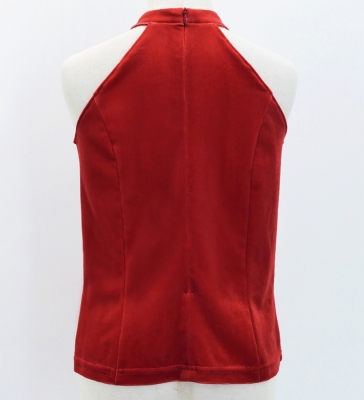 Kids Custom American Armhole Blouse with Velvet / JCp33-solid