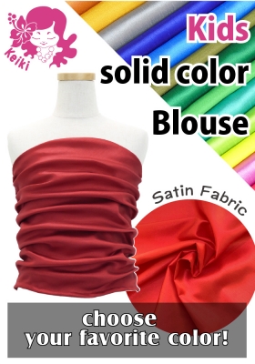 Kids Custom Drape Blouse with Shantung / JCp34-solid