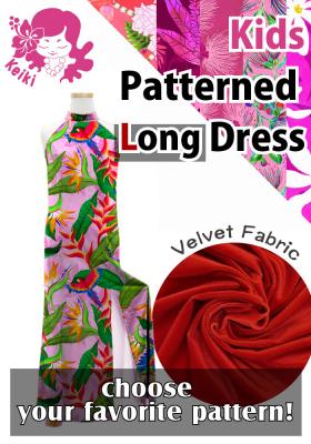 Kids Custom Long Slit Dress with Velvet / JCp40-pattern