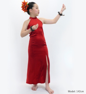 Kids Custom Long Slit Dress with Velvet / JCp40-pattern