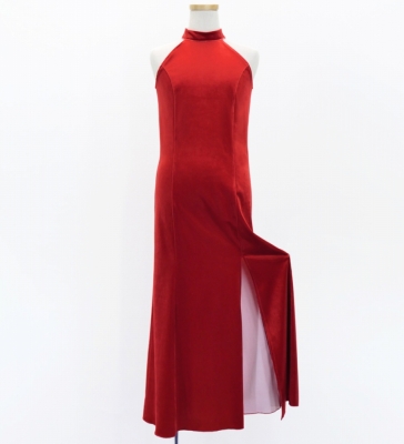Kids Custom Long Slit Dress with Velvet / JCp40-pattern