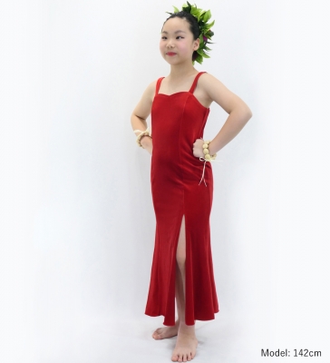 Kids Custom Long Slit Dress with Velvet / JCp41-pattern