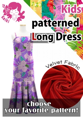 Kids Custom Long Velvet Dress / JCp42-pattern