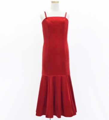 Kids Custom Long Velvet Dress / JCp42-solid