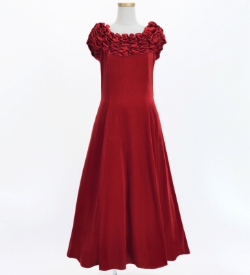 Kids Long Off Shoulder Dress / JCp43-pattern