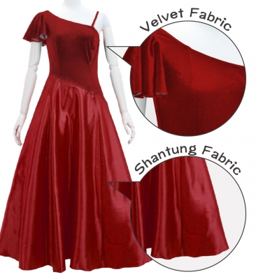 Kids Custom One Shoulder Long Dress / JCp45-mix