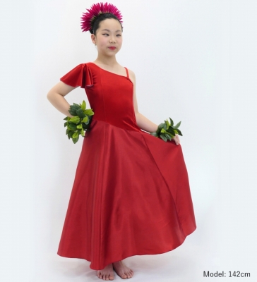 Kids Custom One Shoulder Long Dress / JCp45-mix