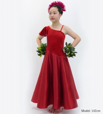 Kids Custom One Shoulder Long Dress / JCp45-mix
