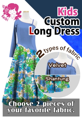 Kids Custom One Shoulder Long sleeve Dress / JCp46-mix