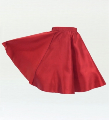 Kids Custom Midi Shantung Circular Skirt / JCp67-solid