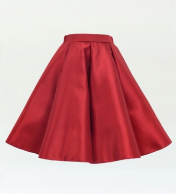 Kids Custom Midi Shantung Circular Skirt (360 degrees)/ JCp68-pattern